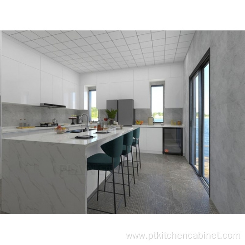 Modern Design Laminate White Glossy Kitchen Cabinets